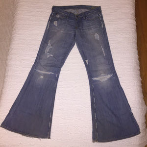Lucky Brand Zoe Bell-bottoms 95% Cotton Distressed